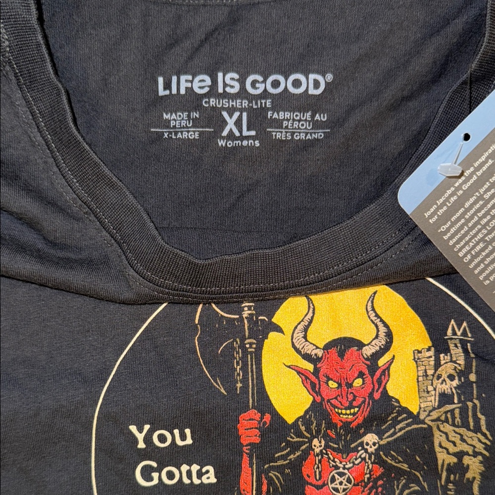 Life Is Good Cropped Tee Deviled Eggs - Picture 2 of 3